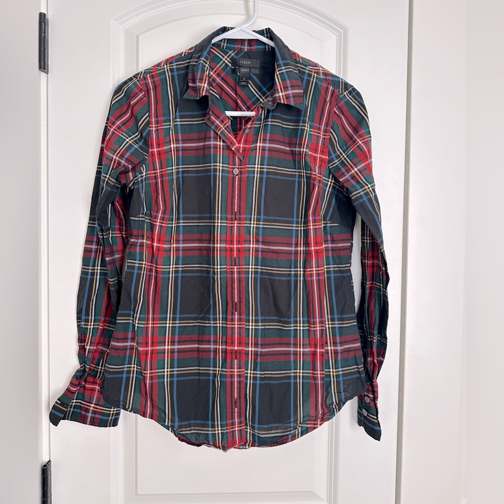 J.Crew Women's Plaid Button-Up Size 2